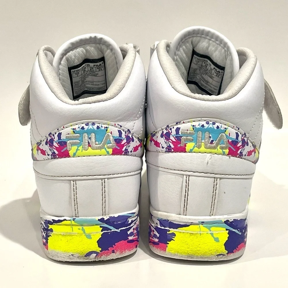 Fila White Multicolor Athletic Shoes
